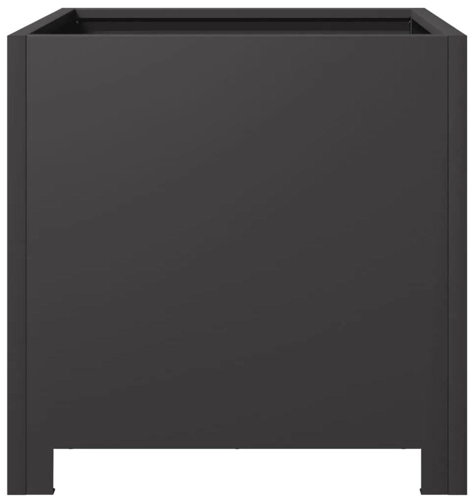 Vaso/floreira de jardim 40x40x40 cm aço preto