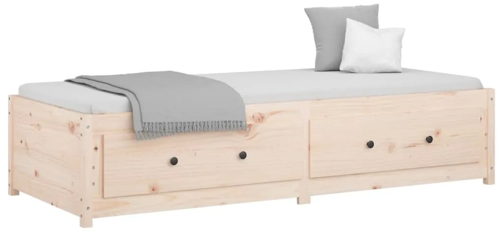 Sofá-cama sem colchão 80x200 cm madeira de pinho maciça