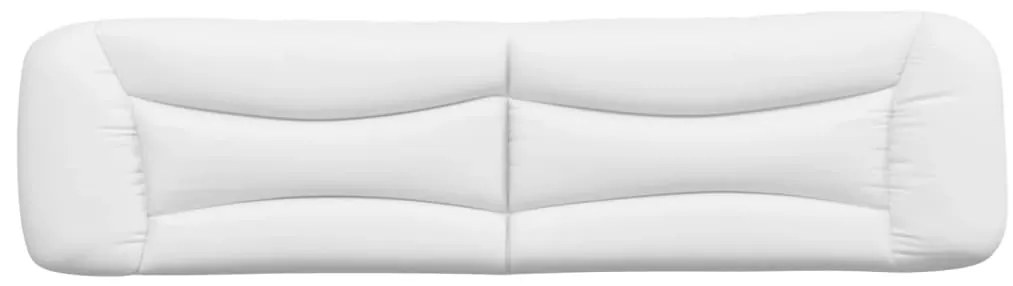 Almofadão de cabeceira 200 cm couro artificial branco