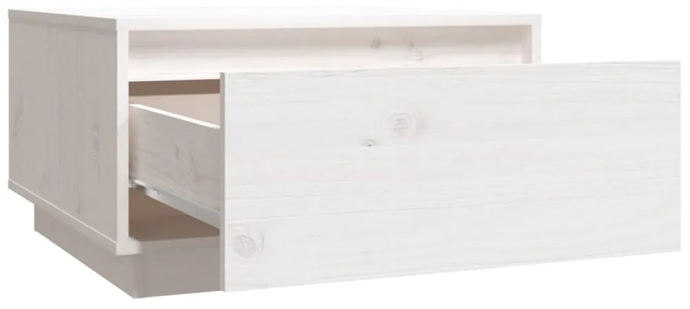 Mesa de centro 55x56x32 cm pinho maciço branco