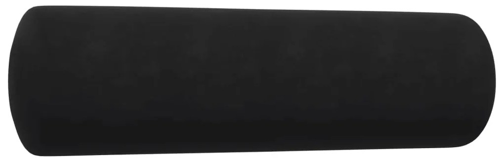 2 pcs conjunto de sofás com almofadões e rolos veludo preto