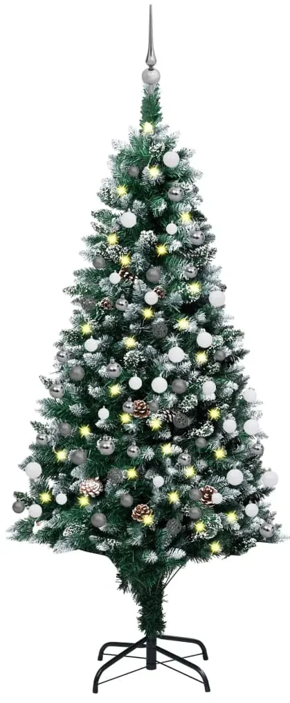 Árvore de Natal vidaXL artificial com pinhas e neve branca 210 cm - Árvores  de Natal - Compra na