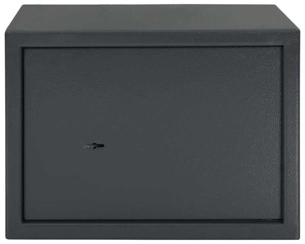 Caixa Segura com Fechadura de Chave Cinza Escuro 25x35x25 cm Aço