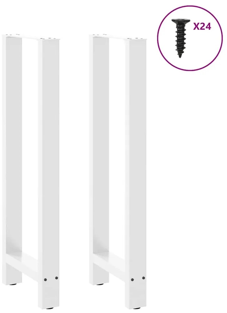 Pés para mesa de bar , brancos, 2 peças, 50x (110-111) cm, aço