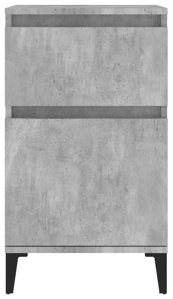 Mesas de cabeceira 2 pcs 40x35x70 cm cinzento cimento