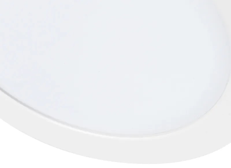 Conjunto de 6 focos embutidos ou de superfície brancos 18 cm incl. LED Dimmer de 3 níveis para quente - Trans