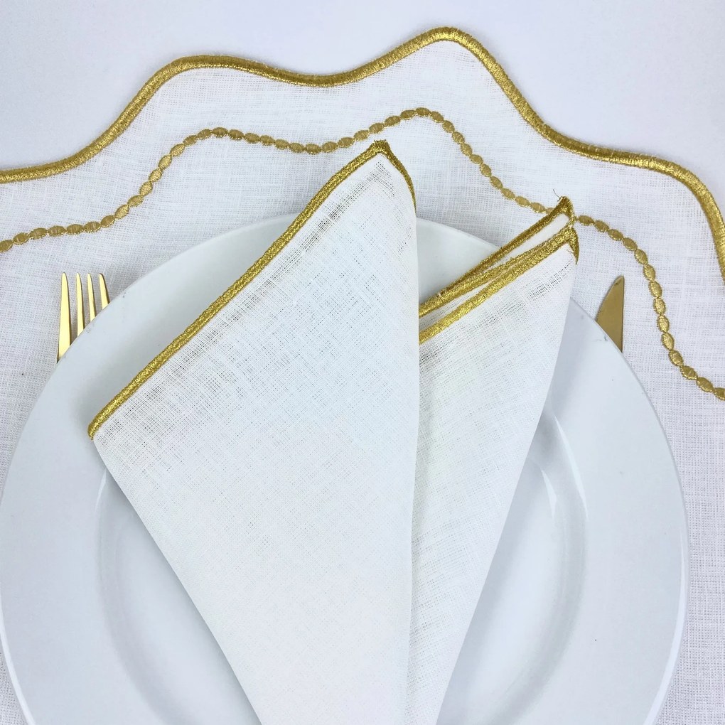 Individual / Guardanapo Dourado / Prateado