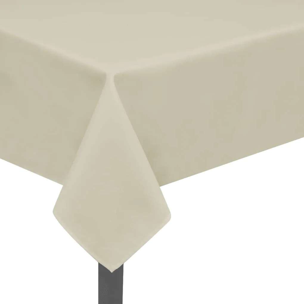 vidaXL Toalhas de mesa 5 pcs 170x130 cm creme