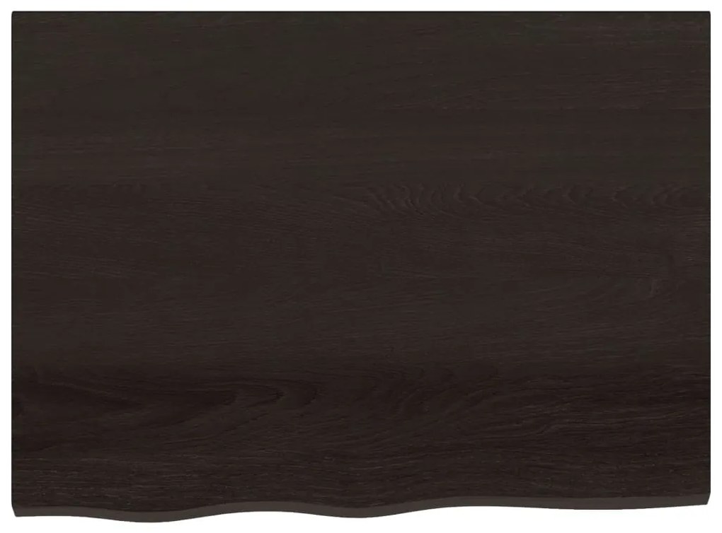 Prateleira de parede 80x60x2cm carvalho tratado castanho-escuro