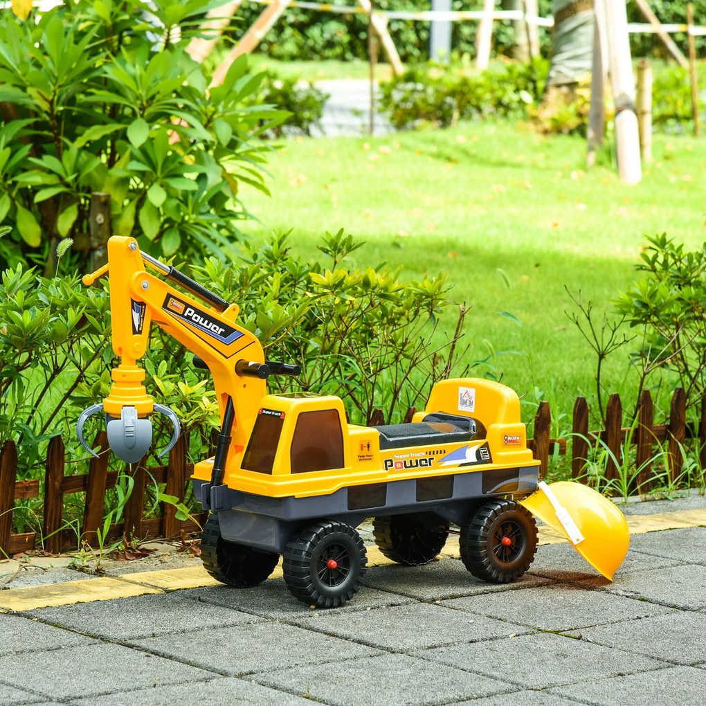 Escavadora Infantil sem Pedais para Crianças de 2-3 anos Carro Andador