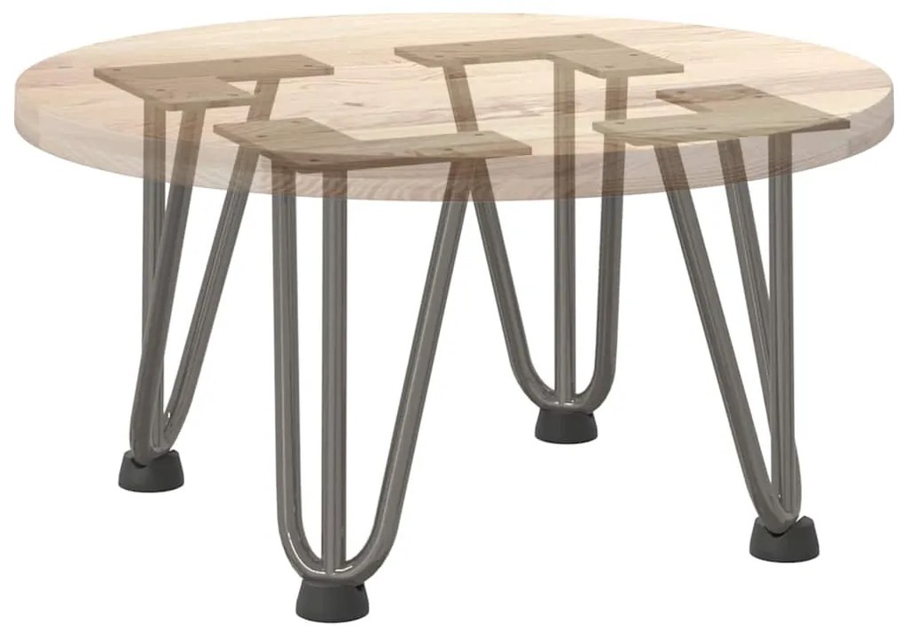 Pernas de grampo para mesa de centro 4 peças Aço natural 20 cm Aço mac