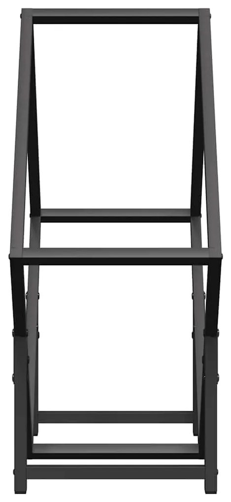 Suporte para lenha 60x25x60 cm aço laminado a frio preto