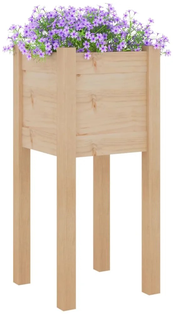 Vaso/floreira de jardim 31x31x70 cm pinho maciço