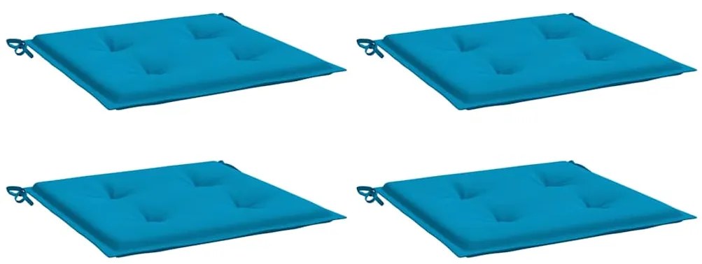 Almofadões p/ cadeiras jardim 4pcs 40x40x3 cm oxford azul