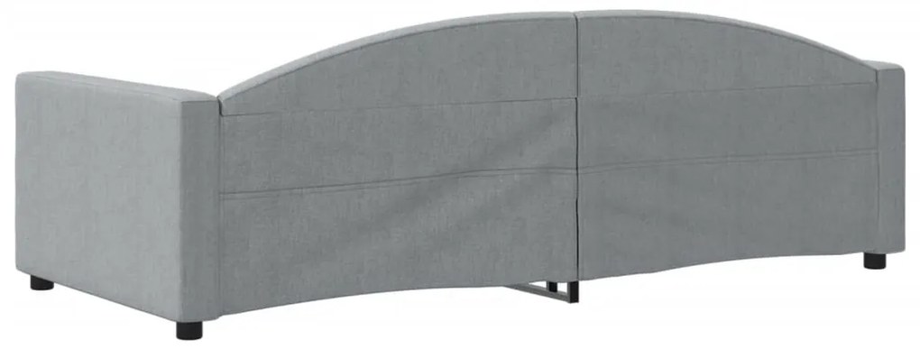 Sofá-cama 90x200 cm tecido cinzento-claro