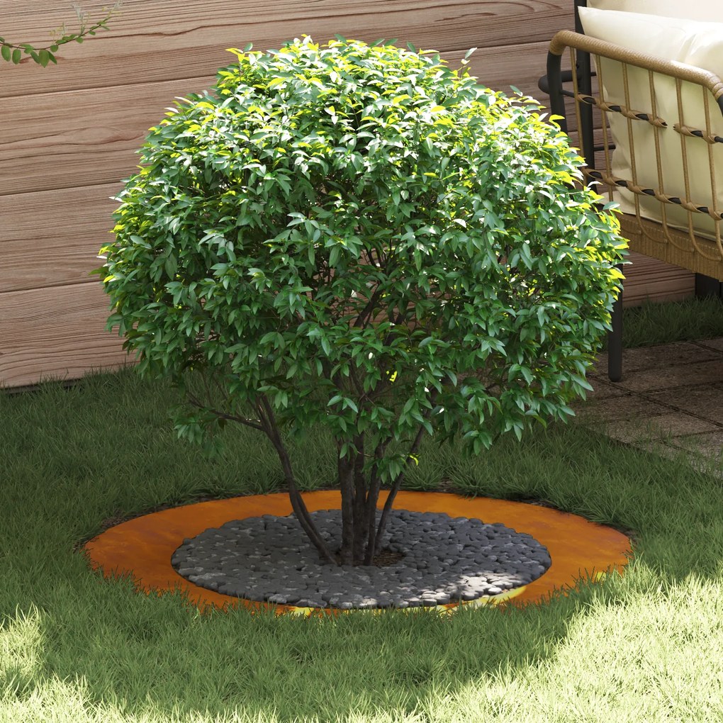 vidaXL Plantadeira de Aço Corten Aço Corten Grande Inserções Decorativas
