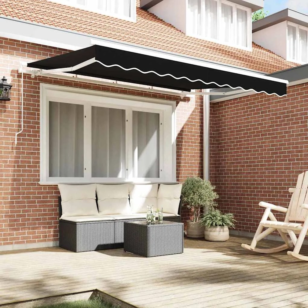 Tecido de reposição para toldo para moldura de 3.5x2.5 m Preto