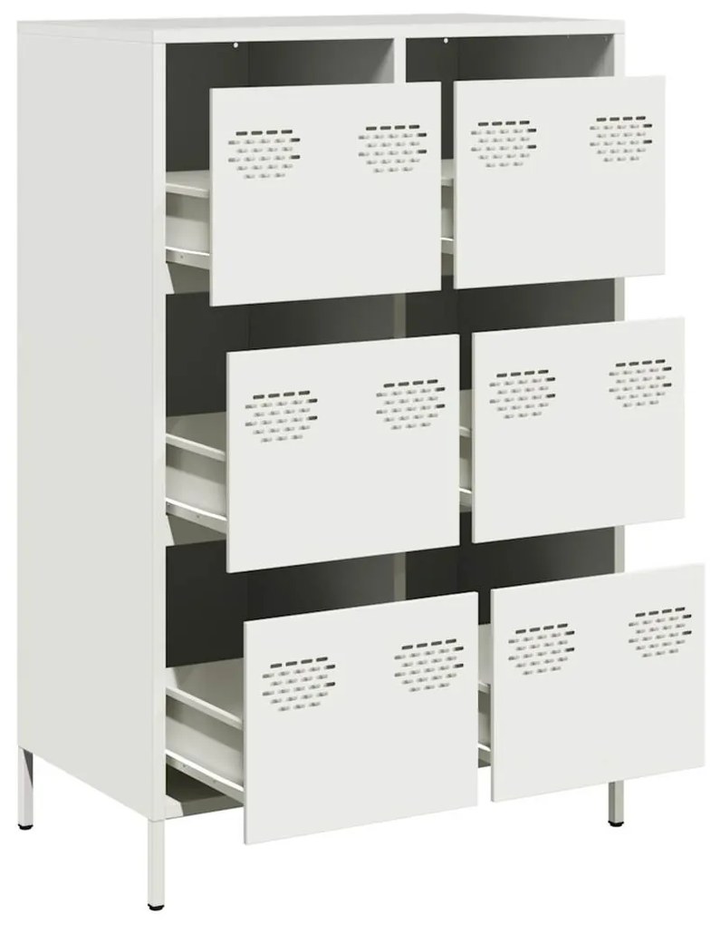 Móvel alto 68x39x101,5 cm aço branco