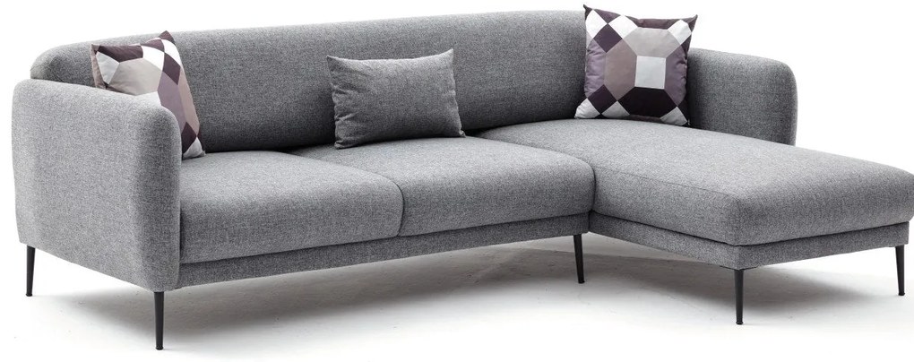 Sofá-Cama de Canto Venus – Cinzento – 265x80x163 cm