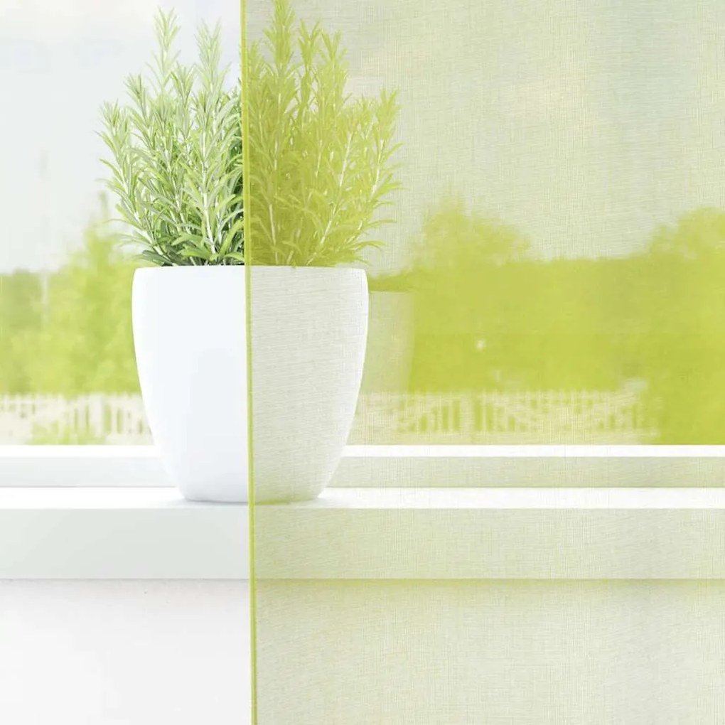 Cortinas de voile com ilhós 2 pcs verde-maçã 140x245 cm