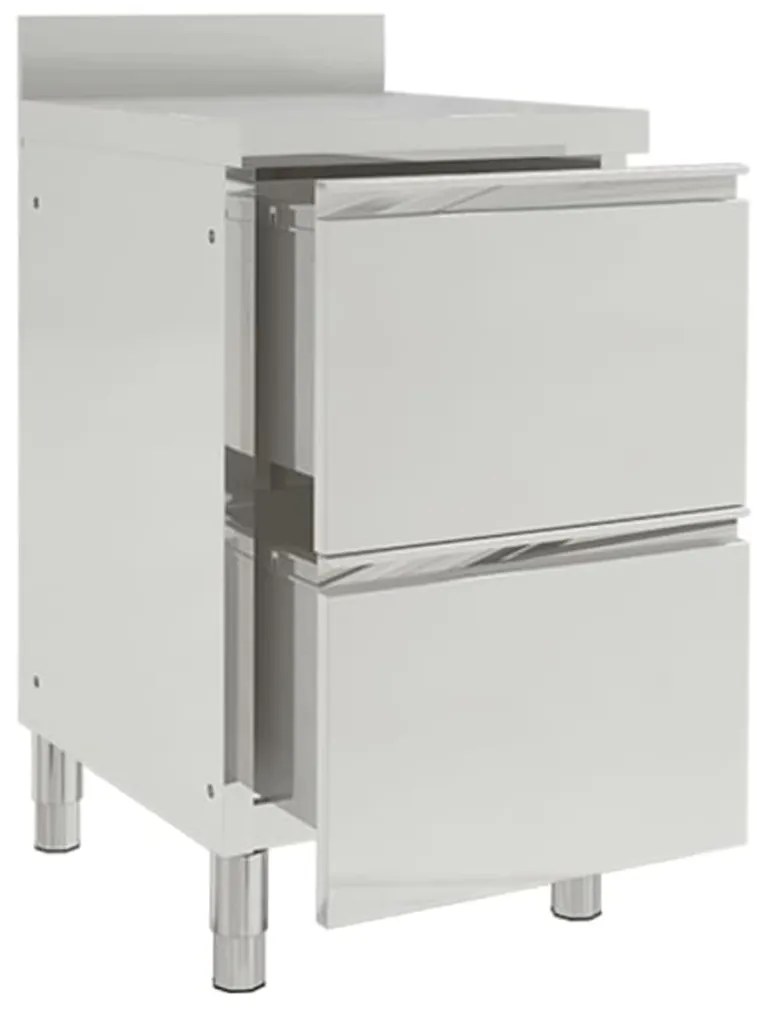 Armários de cozinha comerciais 2 pcs aço inoxidável