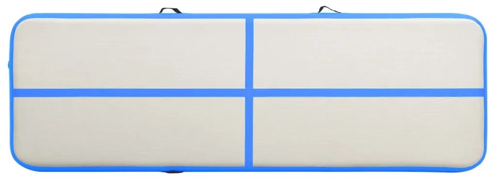 Colchão de ginástica insuflável c/ bomba 300x100x20 cm PVC azul