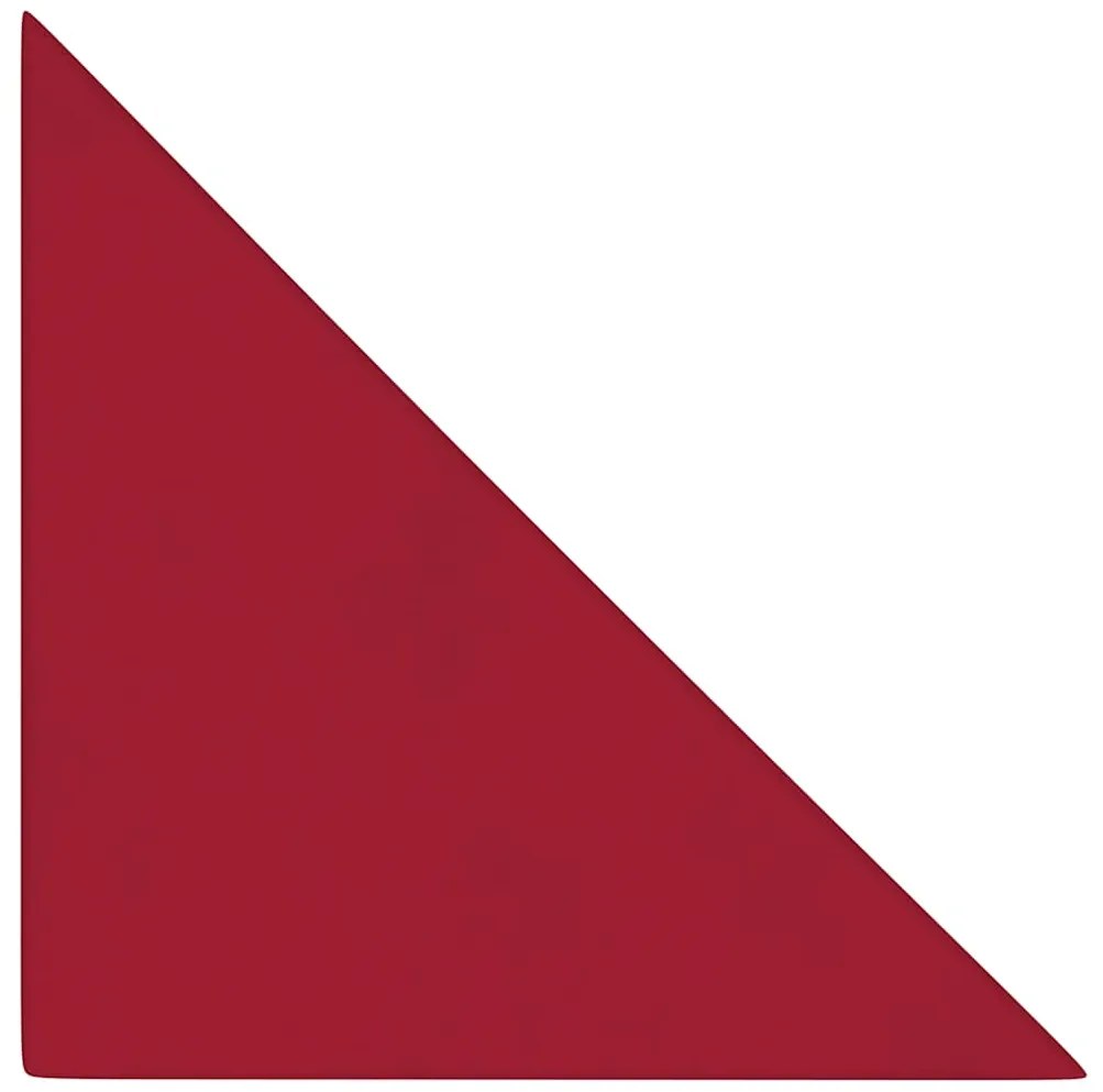 Painel de parede 12 pcs 30x30 cm veludo 0,54 m² vermelho tinto
