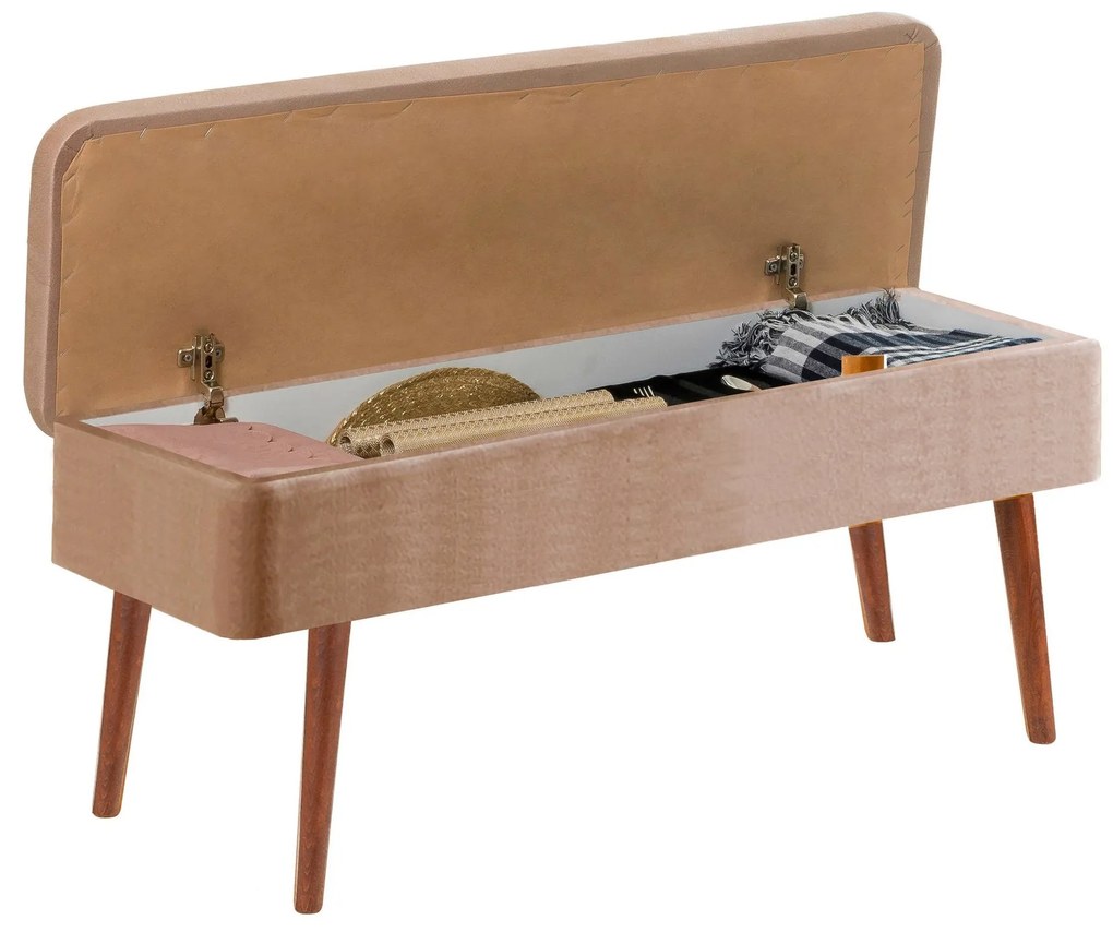 Conjunto de Mesa de Jantar Extensível Vina – Nogueira – Mesa: 129x75x8