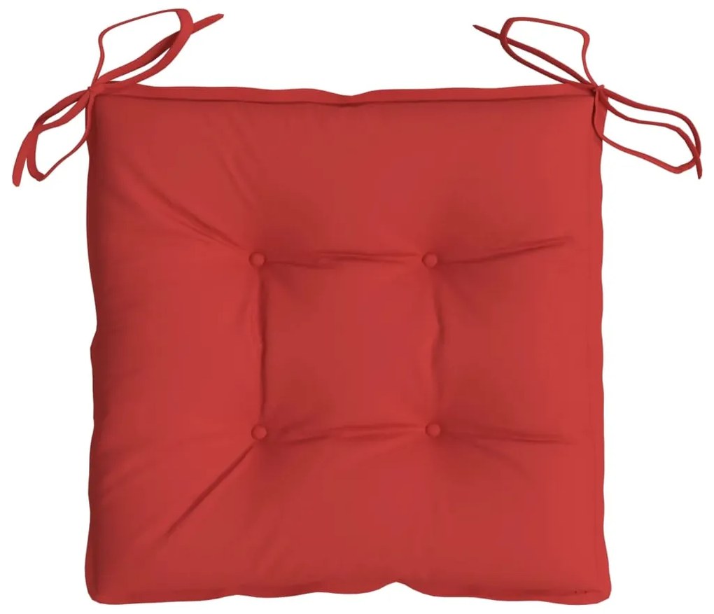 Almofadões de cadeira 4 pcs 40x40x7 cm tecido oxford vermelho
