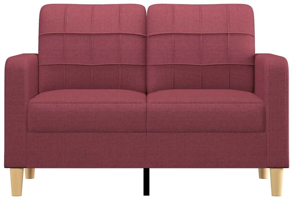 Sofá de 2 lugares tecido 120 cm vermelho tinto