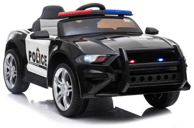CARRO DE POLÍCIA CARRO ELÉTRICO INFANTIL 12V Preto