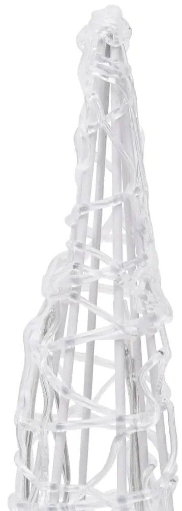Pirâmide de iluminação decorativa com LEDs acrílico 60 cm azul