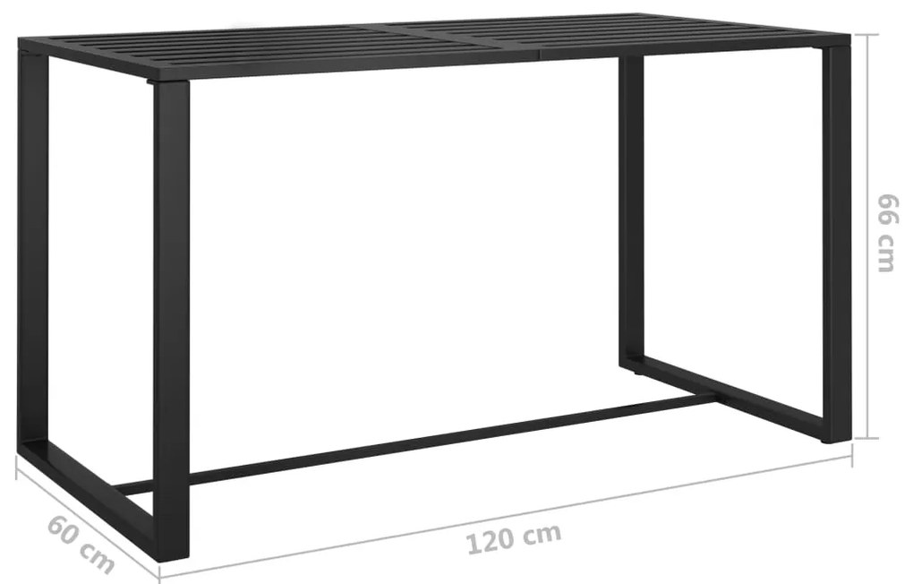 6 pcs conjunto lounge jardim com almofadões alumínio antracite
