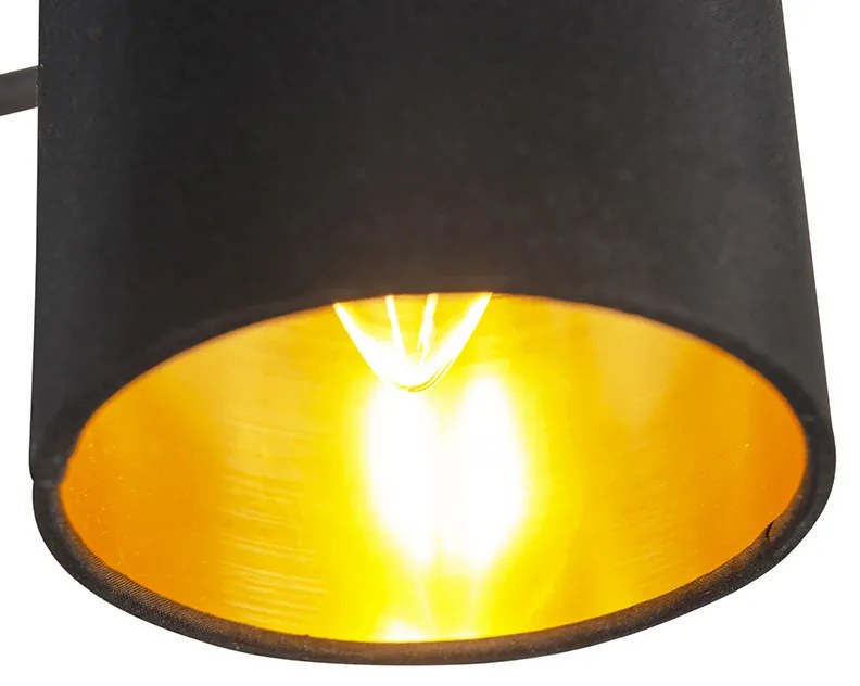LED Candeeiro de teto inteligente moderno preto incl. 3 WiFi B35 - Lofty Moderno