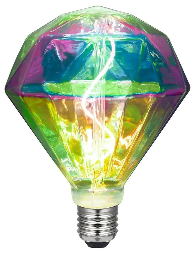 Diamond LED bulb curved filament 3W E27 Dimmable 2000K