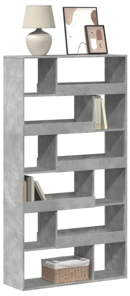 Estante 100x33x187,5 cm derivados de madeira cinzento cimento
