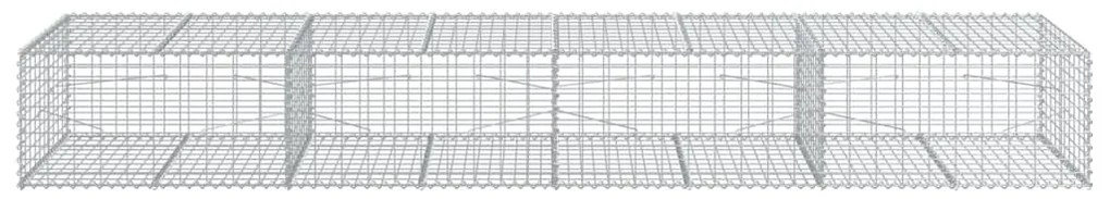 Cesto gabião com cobertura 400x100x50 cm ferro galvanizado