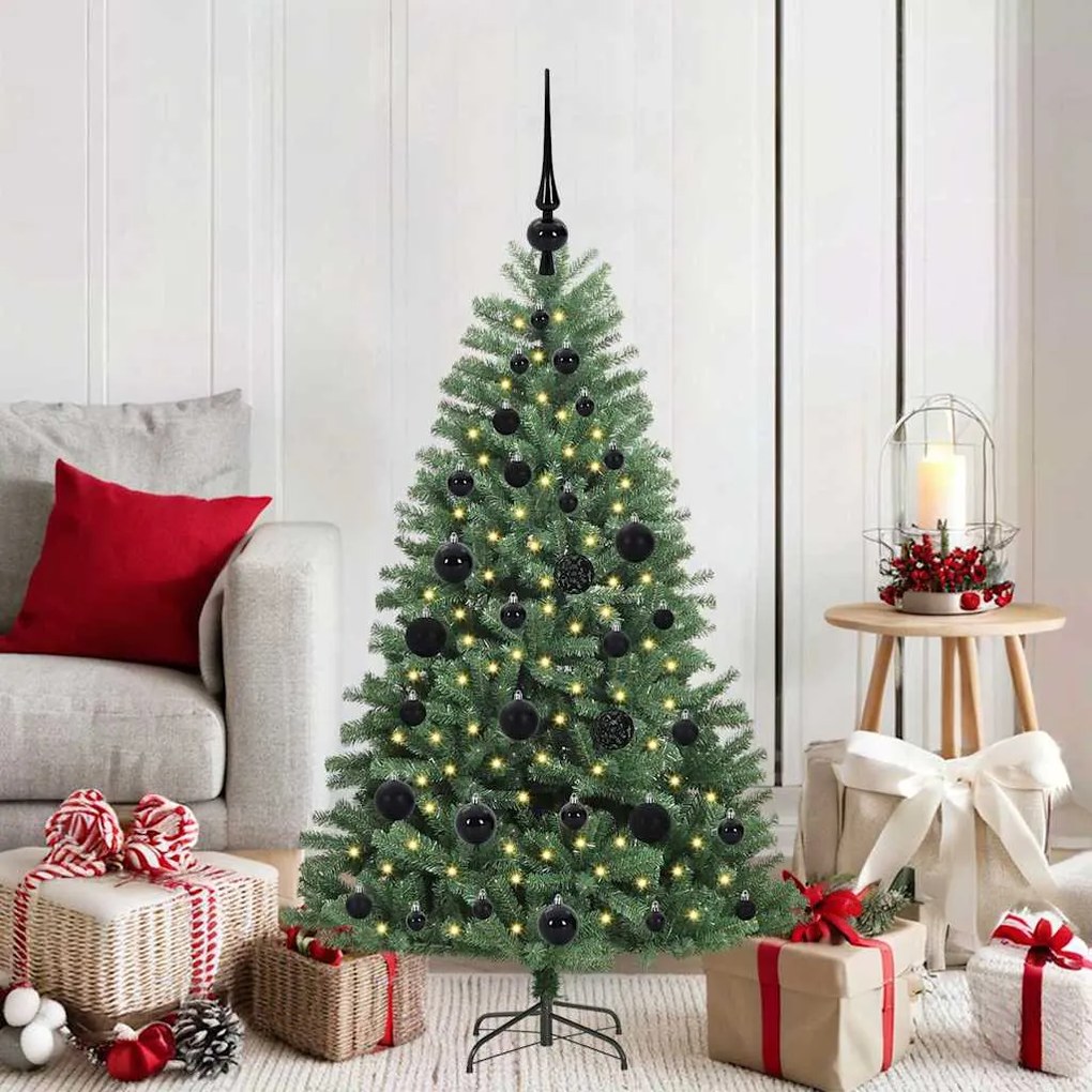 vidaXL Árvore de Natal Articulada Artificial Verde 120 cm PVC e Metal