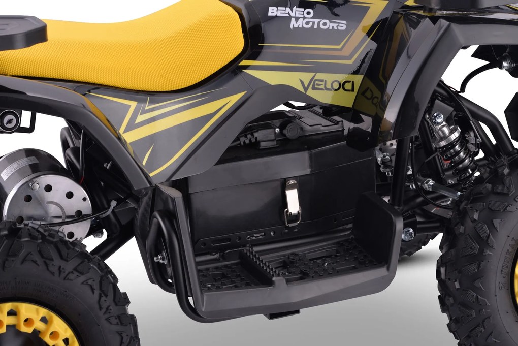 Moto 4 elétrica para crianças ATV Veloci 800W Amarela