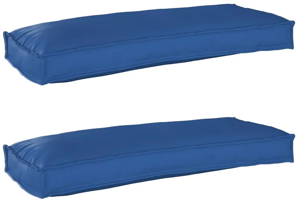 Almofadas de Palete para Banco 2 pcs Azul Royal 100x40x8 cm Tecido Oxf