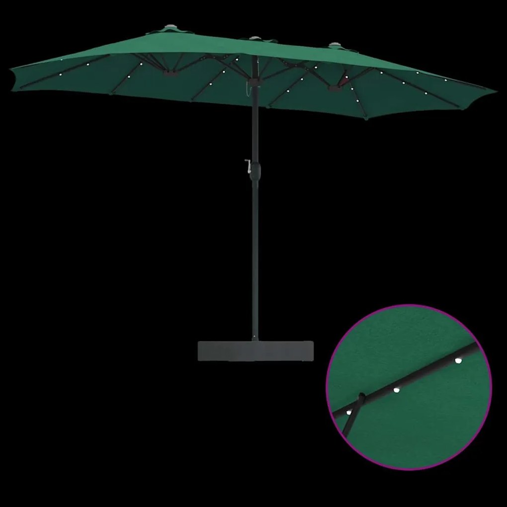 Guarda-sol de Jardim Verde 385 x 209 x 244 cm tecido