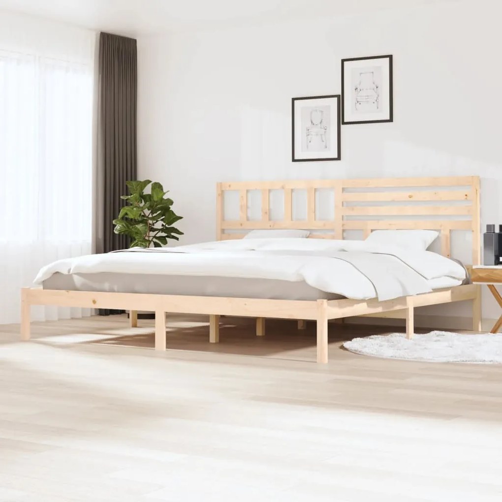 vidaXL Estrutura de cama 200x200 cm madeira de pinho maciça