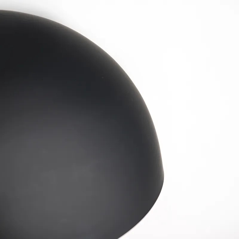 Candeeiro de suspensão escandinavo preto com branco 2 camadas - Claudius