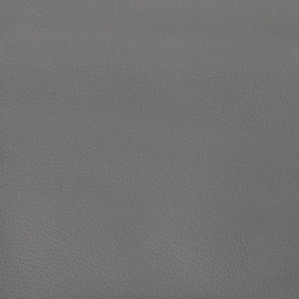 Estrutura cama c/ cabeceira 180x200cm couro artificial cinzento