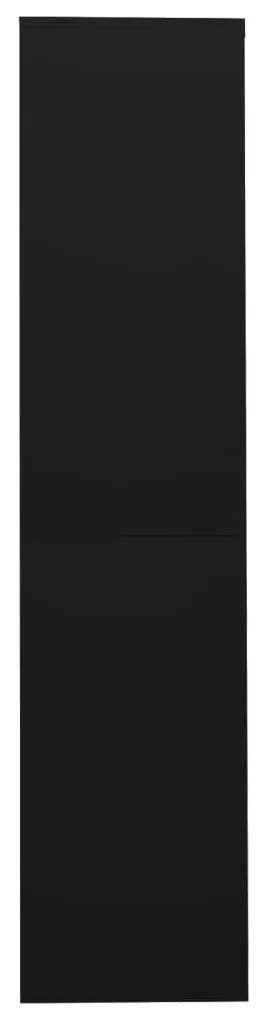 Armário de escritório c/ porta deslizante 90x40x180cm aço preto