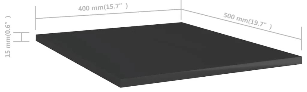 Prateleiras para estante 8 pcs derivados de madeira preto