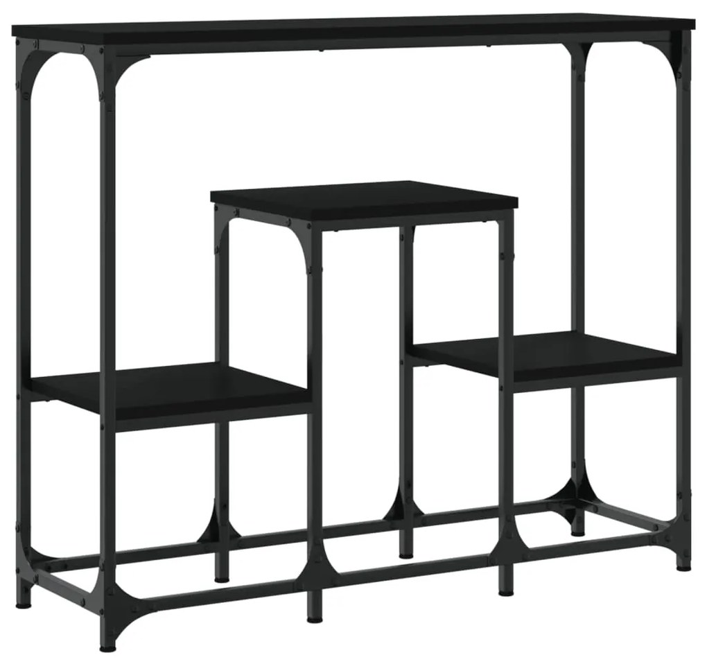 Mesa consola 89,5x28x76 cm derivados de madeira preto