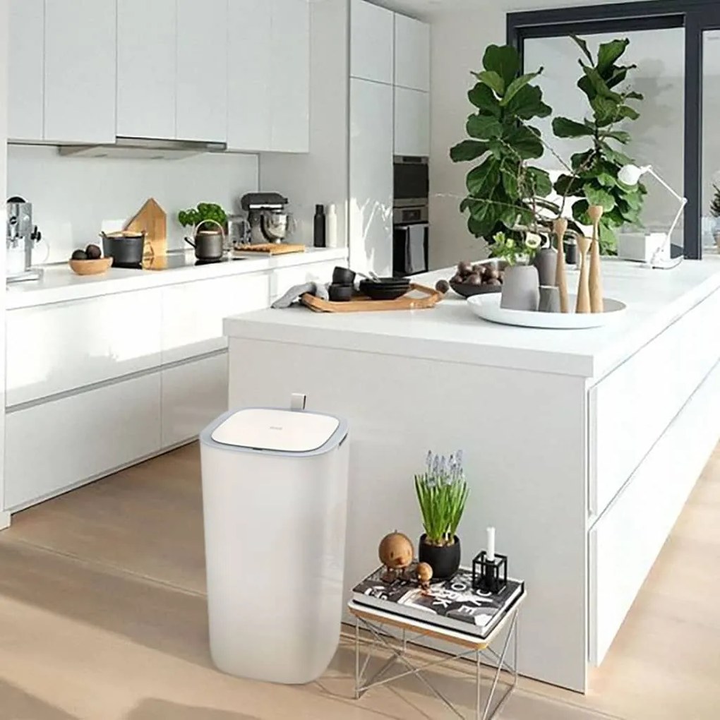 440057 EKO Caixote do lixo com sensor smart Morandi 30 L branco