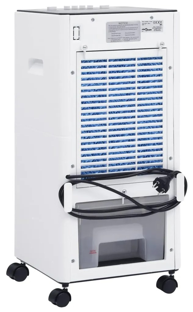 Refrigerador de ar portátil 3 em 1 65 W 61x31x27cm branco/preto