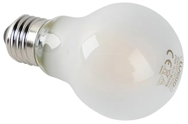 Conjunto de 5 lâmpadas LED E27 reguláveis vidro fosco 4W 320lm 2700K